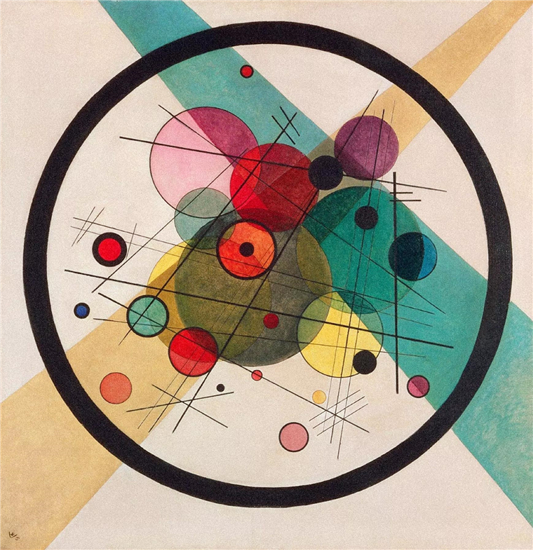 Circles in a Circle 1923 Wassily Kandinsky Oil Painting